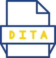 Dita File Format Icon vector