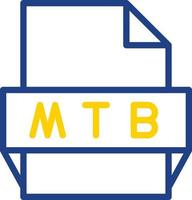 Mtb File Format Icon vector