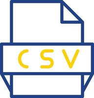 Csv File Format Icon vector