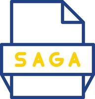 Saga File Format Icon vector