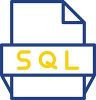 Sql File Format Icon vector