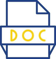 Doc File Format Icon vector