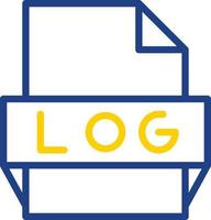 Log File Format Icon vector