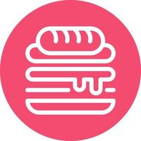 diseño de icono de vector de sándwich cubano