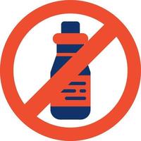 No Alcohol Creative Icon Design vector