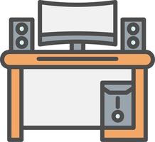 Gaming Setup Vector Icon