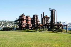 Gas Works Park in Seattle, Washington. It is a public park on the site of the former Seattle Gas Light Company gasification plant. photo