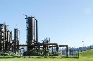 Gas Works Park in Seattle, Washington. It is a public park on the site of the former Seattle Gas Light Company gasification plant. photo