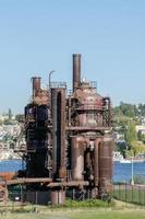 Gas Works Park in Seattle, Washington. It is a public park on the site of the former Seattle Gas Light Company gasification plant. photo