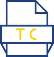 Tc File Format Icon vector