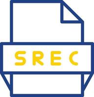 icono de formato de archivo srec vector