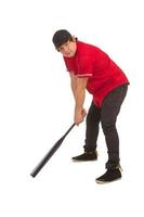 Baceball player with a bat photo