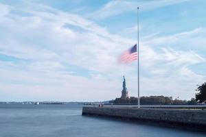 The Statue of Liberty from a distance. photo