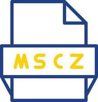 icono de formato de archivo mscz vector