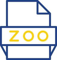 icono de formato de archivo de zoológico vector