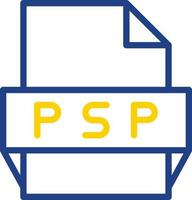 Psp File Format Icon vector