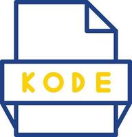 icono de formato de archivo kode vector