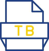 Tb File Format Icon vector
