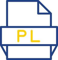 Pl File Format Icon vector