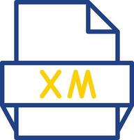 Xm File Format Icon vector