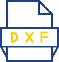 icono de formato de archivo dxf vector