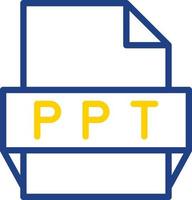 Ppt File Format Icon vector