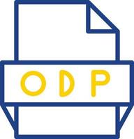 Odp File Format Icon vector