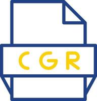 icono de formato de archivo cgr vector