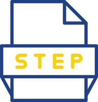 Step File Format Icon vector