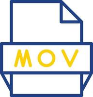 Mov File Format Icon vector