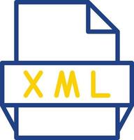 Xml File Format Icon vector