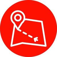 Route Map Vector Icon Design