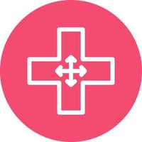 Four Way Intersection Vector Icon Design