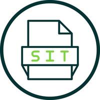 Sit File Format Icon vector