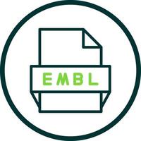 Embl File Format Icon vector