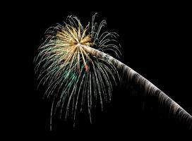 fuegos artificiales de la playa de coney island foto