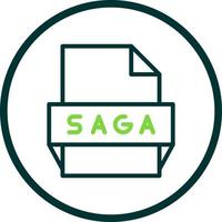 Saga File Format Icon vector