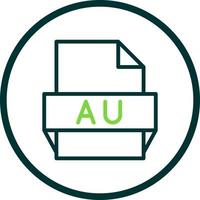 Au File Format Icon vector