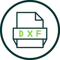 icono de formato de archivo dxf vector