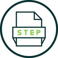 Step File Format Icon vector