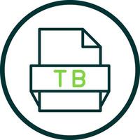 Tb File Format Icon vector