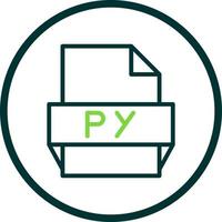 Py File Format Icon vector