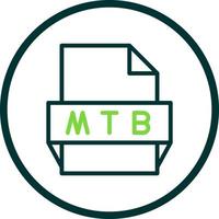 Mtb File Format Icon vector