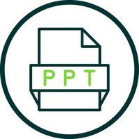 Ppt File Format Icon vector
