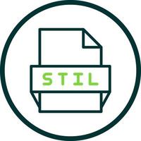 Stil File Format Icon vector