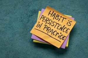 habit is a persistence in practice photo