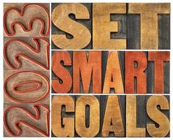 2023 set smart goals word abstract photo