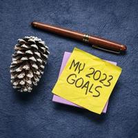 My 2023 goals - sticky note concept photo