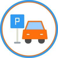 Car Park Vector Icon Design