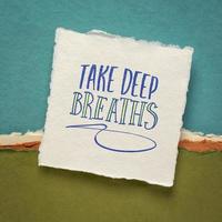 take deep breaths reminder note photo